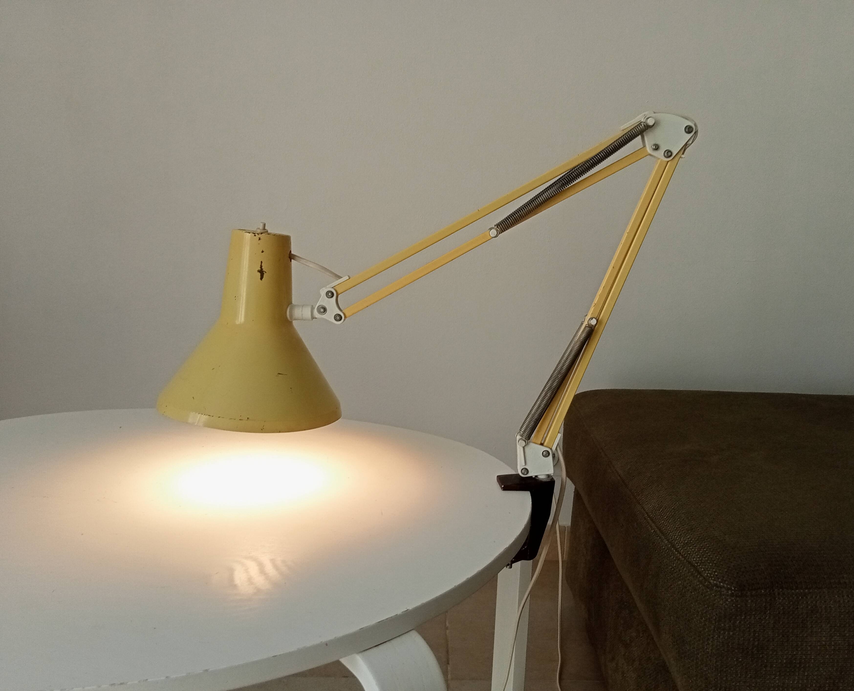 Lampe d' architecte scandinave vintage HCF Danemark pour Maxam 1968