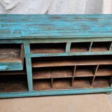 Ancien comptoir de marchand en teck birman