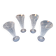 4 crystal champagne flutes in the crystalline style of Lorraine