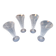 4 crystal champagne flutes in the crystalline style of Lorraine
