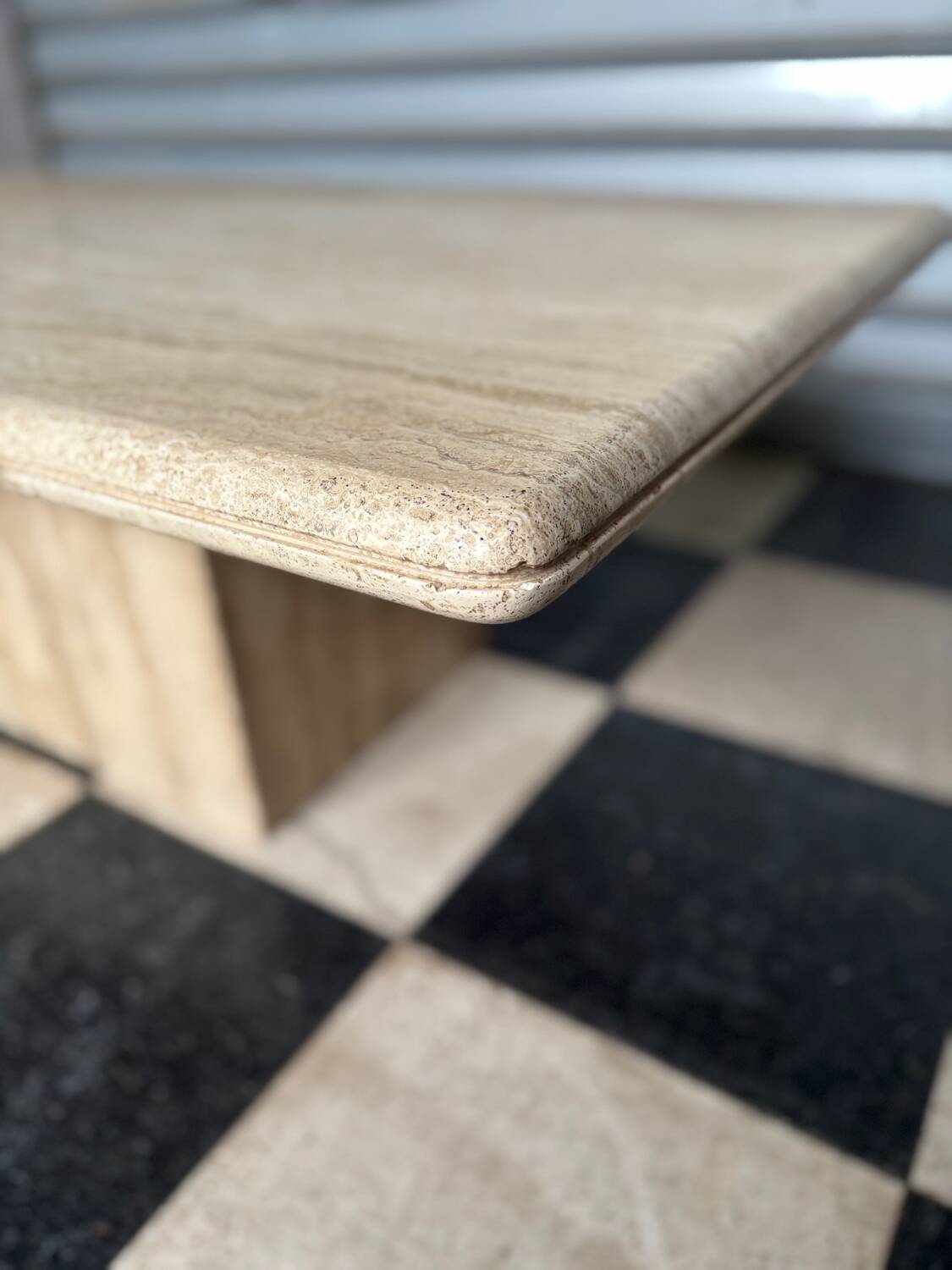 Vintage travertine coffee table