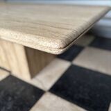 Table basse vintage en travertin