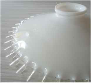 Ceiling lights in opaline serrated electrified 40-50 years