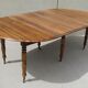 Table 6 feet with flap, opening on 2 extensions, Walnut
