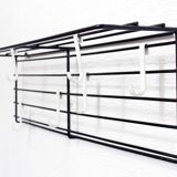 Wall coat rack with removable hooks