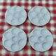 Set of 4 Sarreguemines art deco seafood plates