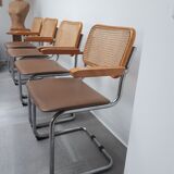 Dining room table farm and 6 chairs style breuer