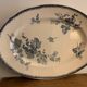 Soupière ravier and dish old blue porcelain Sarreguemines model Groseilles