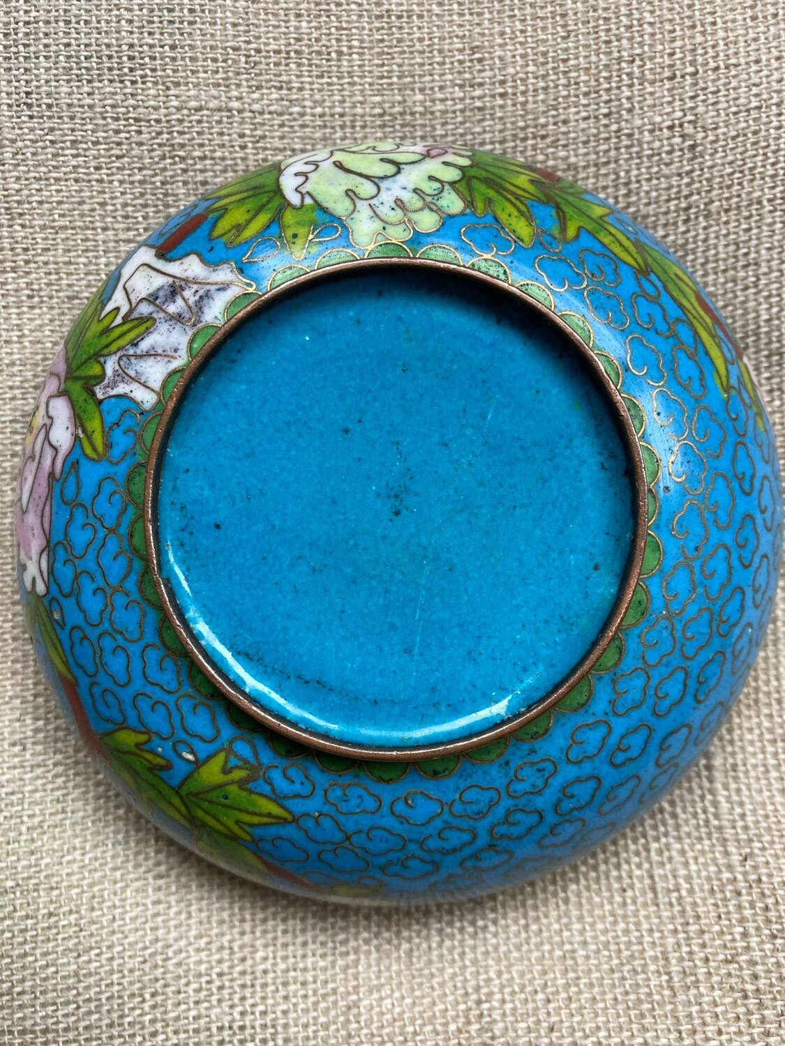 Cendrier émail cloisonné chinois
