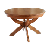 Extendable oak round table, Lübke, Germany 1960s
