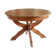 Extendable oak round table, Lübke, Germany 1960s