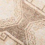 3x12 Classic Turkish Vintage Runner Rug, Handmade Vintage Rug, 3x12 Runner Rug, Brown Beige Rug,