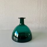 Blown glass vase signed holmegaard 1961