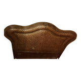 Braided headboard and exotic wood