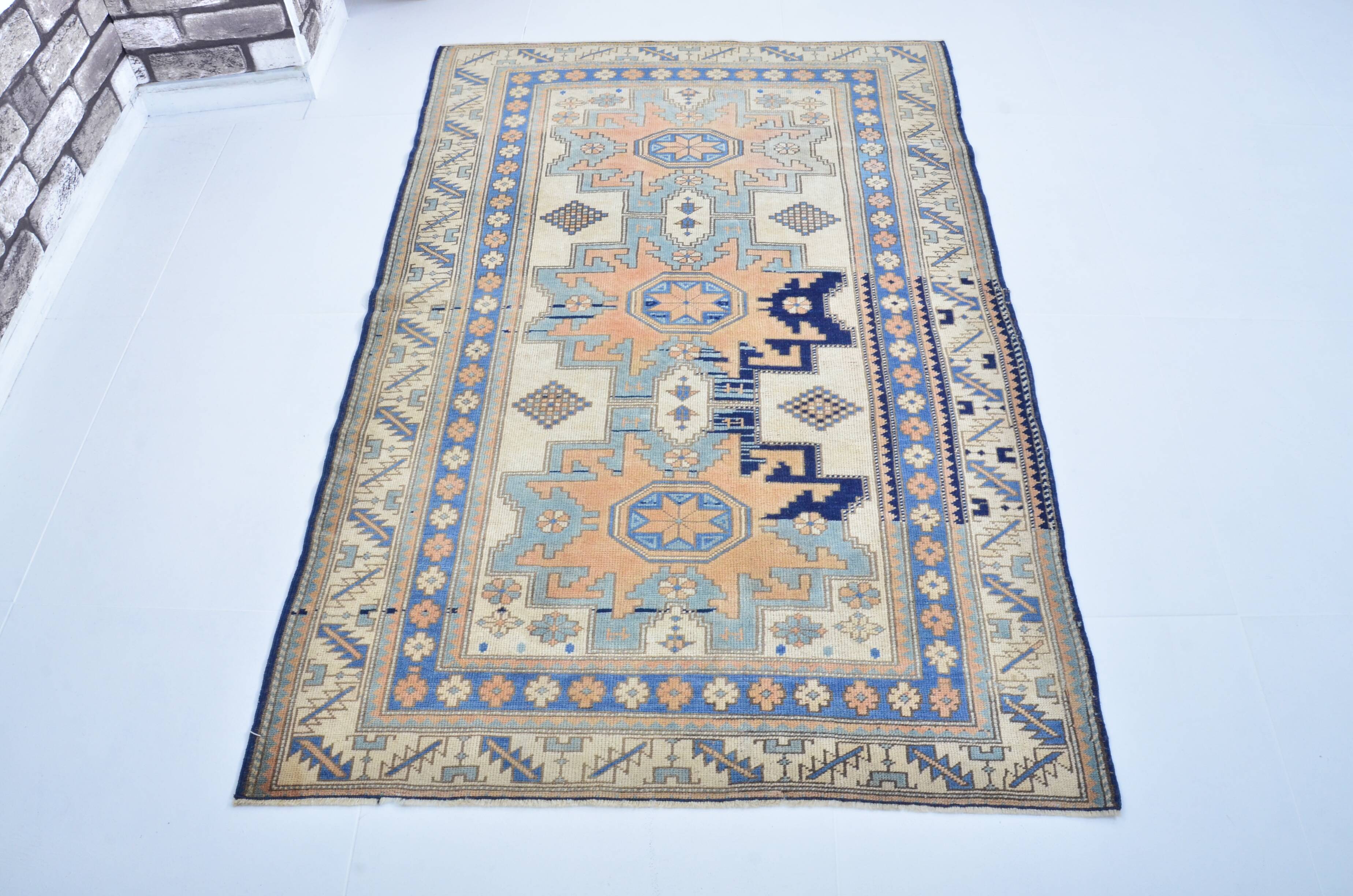 Geometric  Vintage Wool Carpet sku 3240