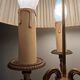 Antique three-light Bouillotte lamp - brass - Fontette Palace Caen