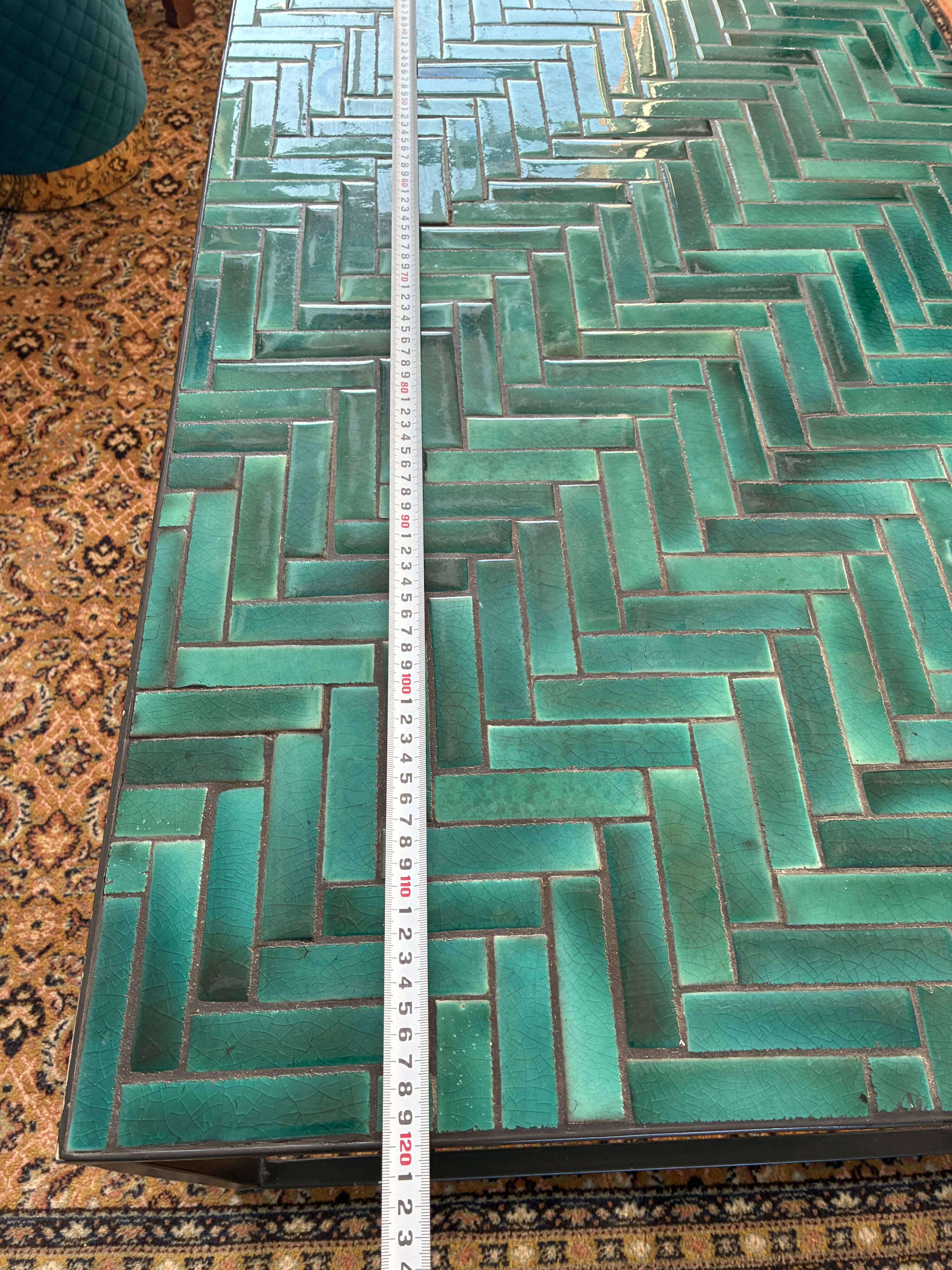 Contemporary ceramic tile table