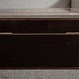 Former Napoleon III jewellery box inlaid brass marquetry, mother-of-pearl