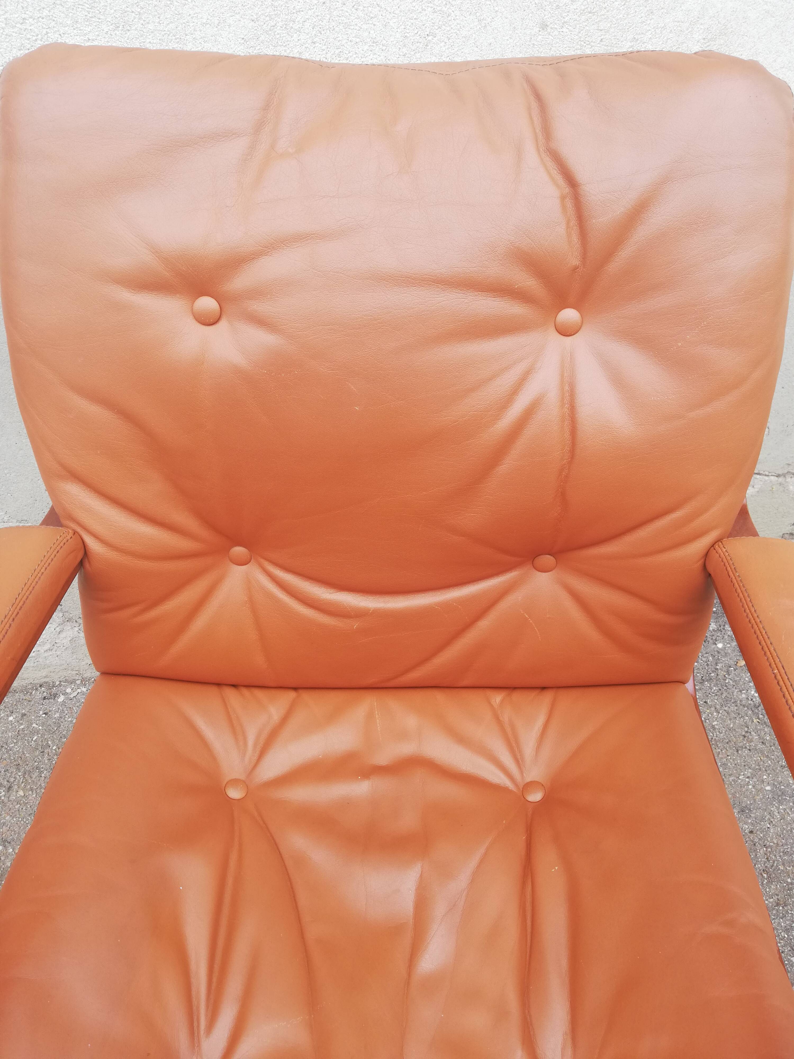 Vintage leather office armchair