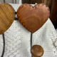 Wall-mounted coat rack, wooden hearts
