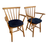 Set of 2 vintage design swedish lounge chairs