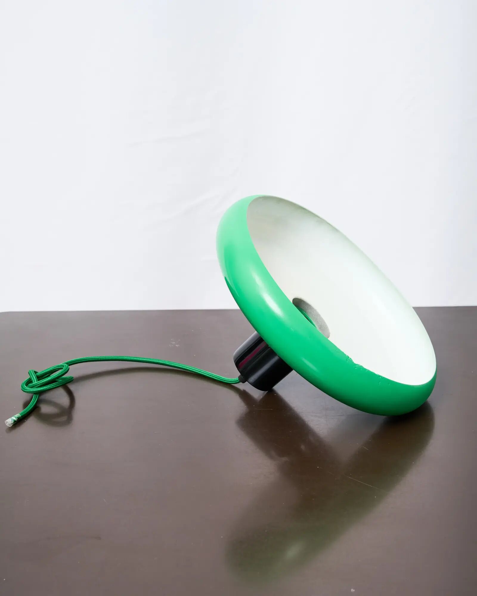 Green and black metal suspension, post-modern, 1980s.