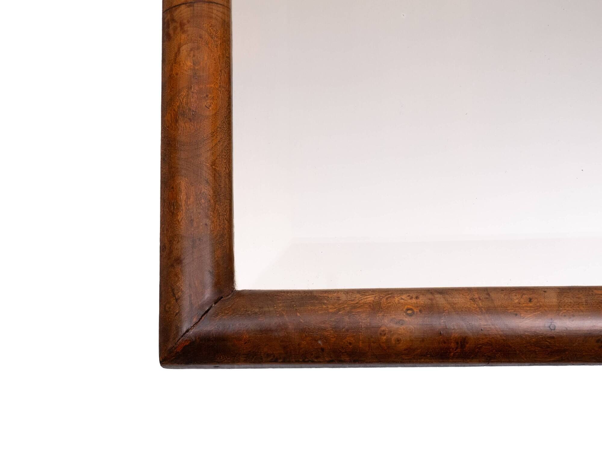 Stunning Antique Dutch Soeze Burl Wood Mirror Anno 1900