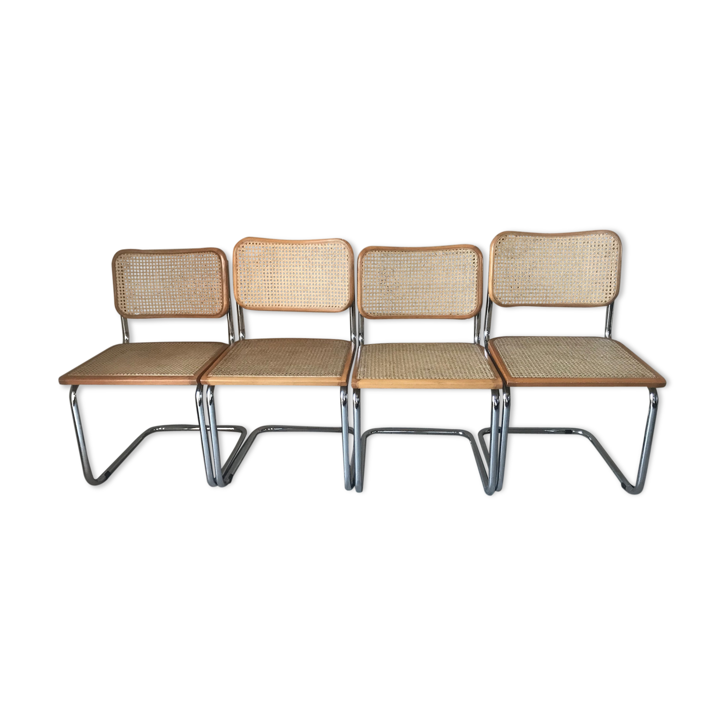 4 chairs Cesca b32 by Marcel Breuer