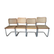 4 chaises Cesca b32 par Marcel Breuer