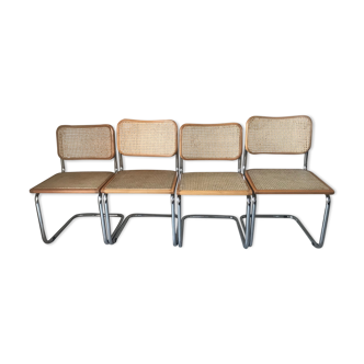 4 chaises Cesca b32 par Marcel Breuer