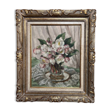 Painting Bouquet of Roses by Louise Cottin (1907-1974)