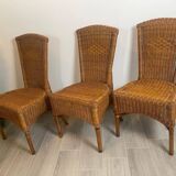 Vintage Rattan Lounge Chair (3 available)