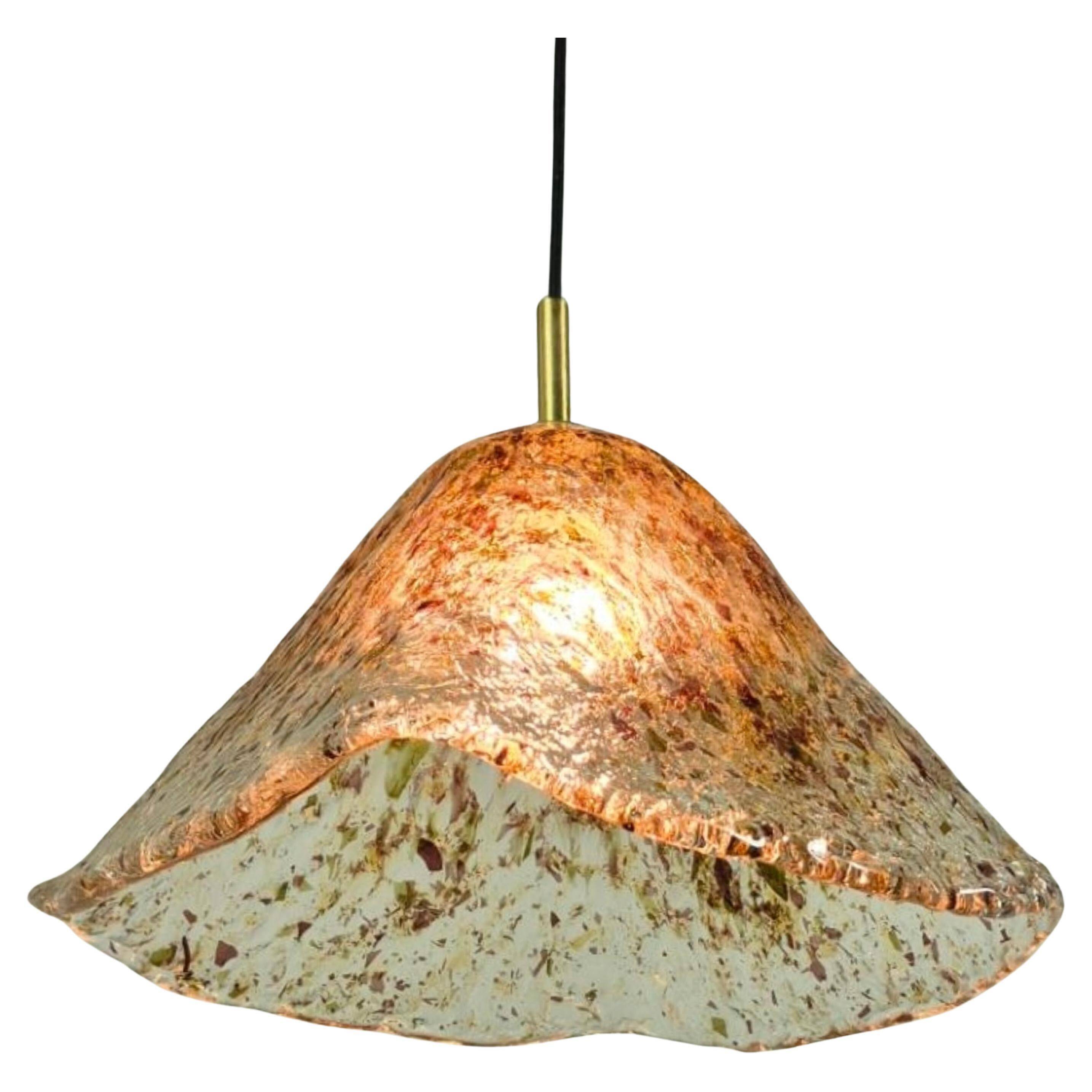 Handcrafted Murano glass pendant lamp, Italy 1960s
