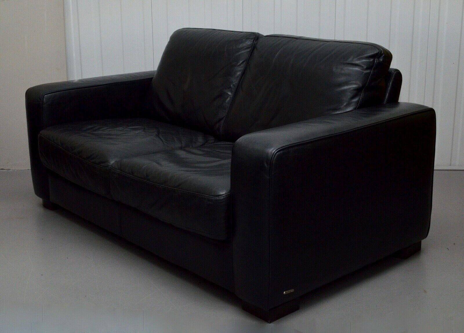2-seater leather Natuzzi sofa with armchair