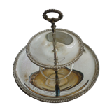 Silver metal cake display