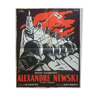 Affiche cinéma "Alexandre Nevski" Sergei M. Eisenstein 60x80cm 1959