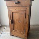 Rustic antique bedside table - peasant piece