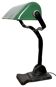 Vintage Green Enamel Bank Lamp, 1930s
