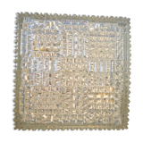 Square ceiling light in chisled glass