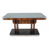 1930s Art Deco Dining Table in Walnut, Czechoslovakia