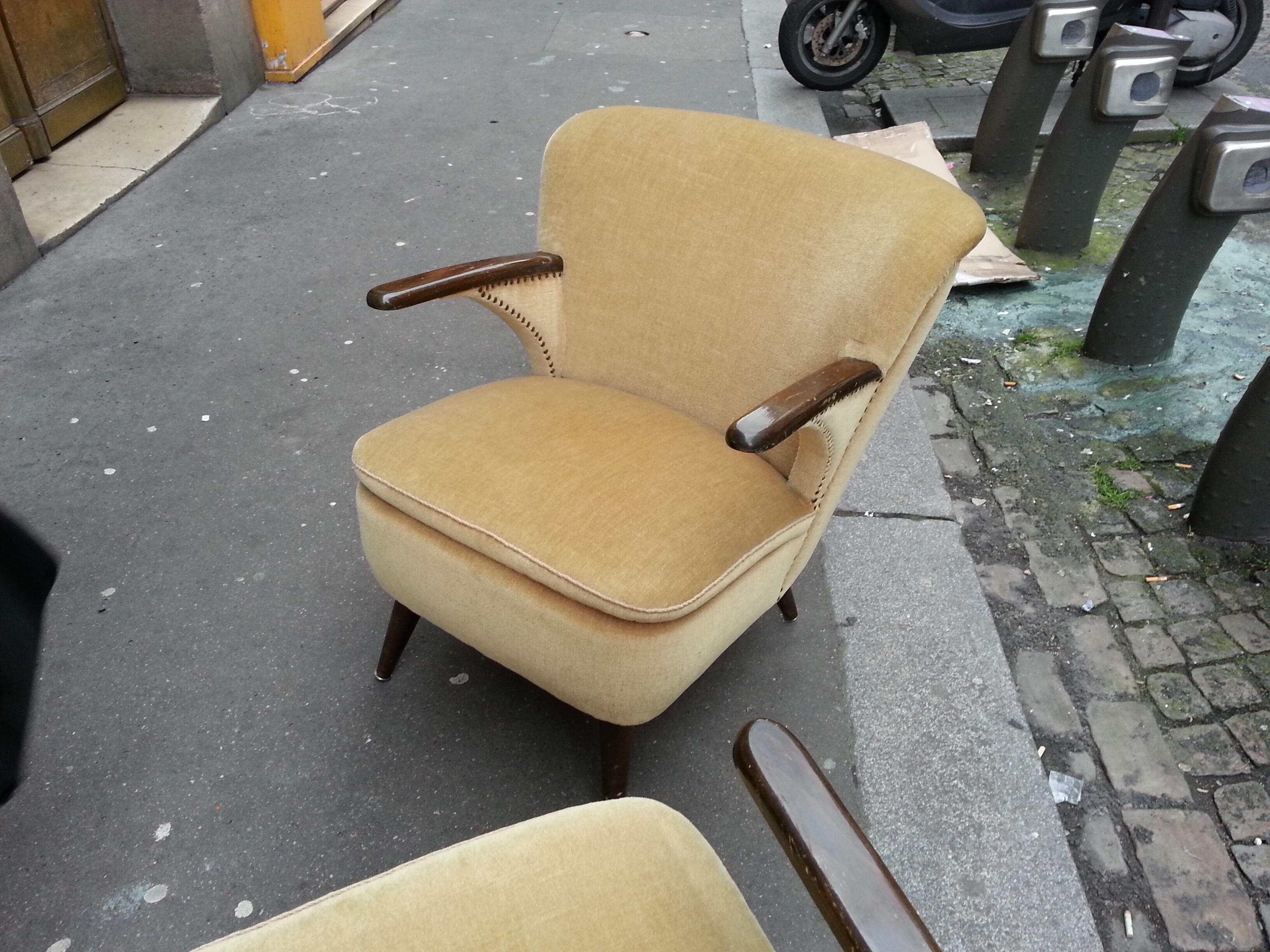 1/2 chairs cocktail Scandinavian vintage 50/60s restored