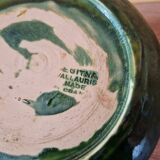 Aegitna in Vallauris - Sauceboat and its supporting saucer in enamelled earthenware