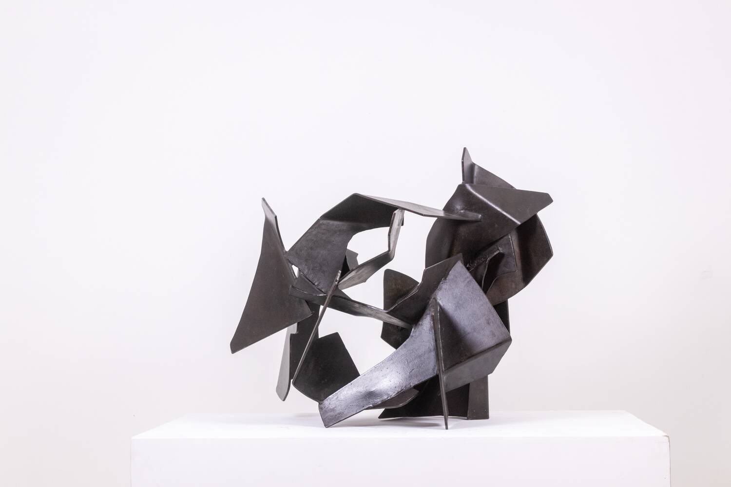 Jean Campa. Sculpture in cut patinated iron. 1980s.