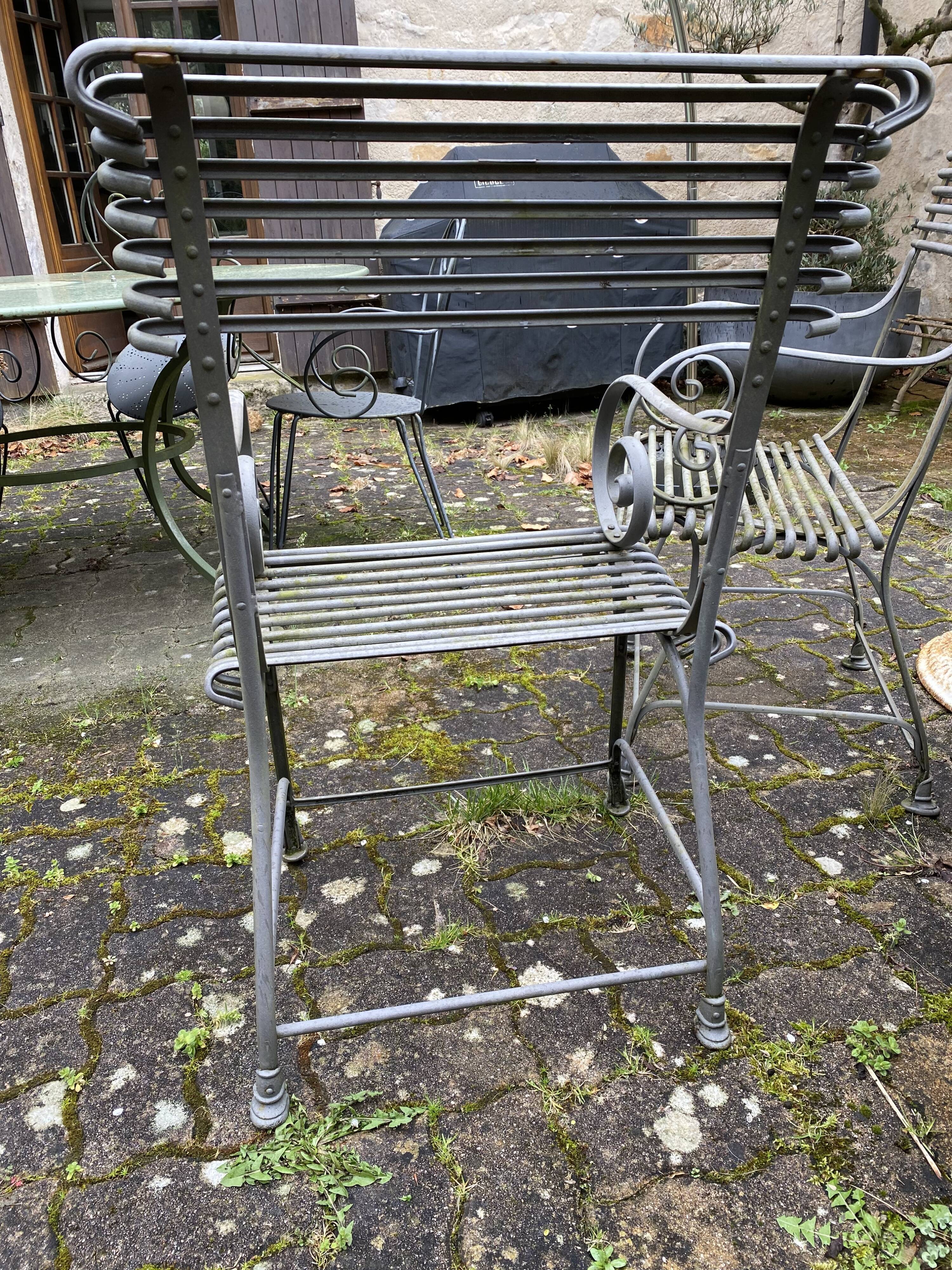 Lot de 2 fauteuils en fer forgé Saint Sauveur Arras