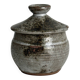 Speckled grey ceramic sugar bowl