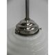 Suspension Deco with white glass sphere