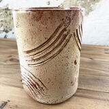 Vase grès graphique années 50