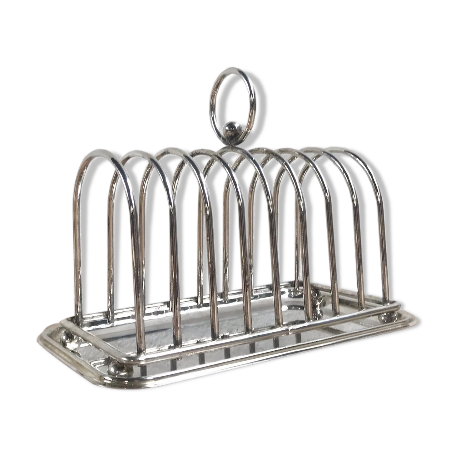 Silver metal toast door