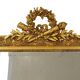 Antique french neoclassical gold mirror with crown pine wood 117cm
