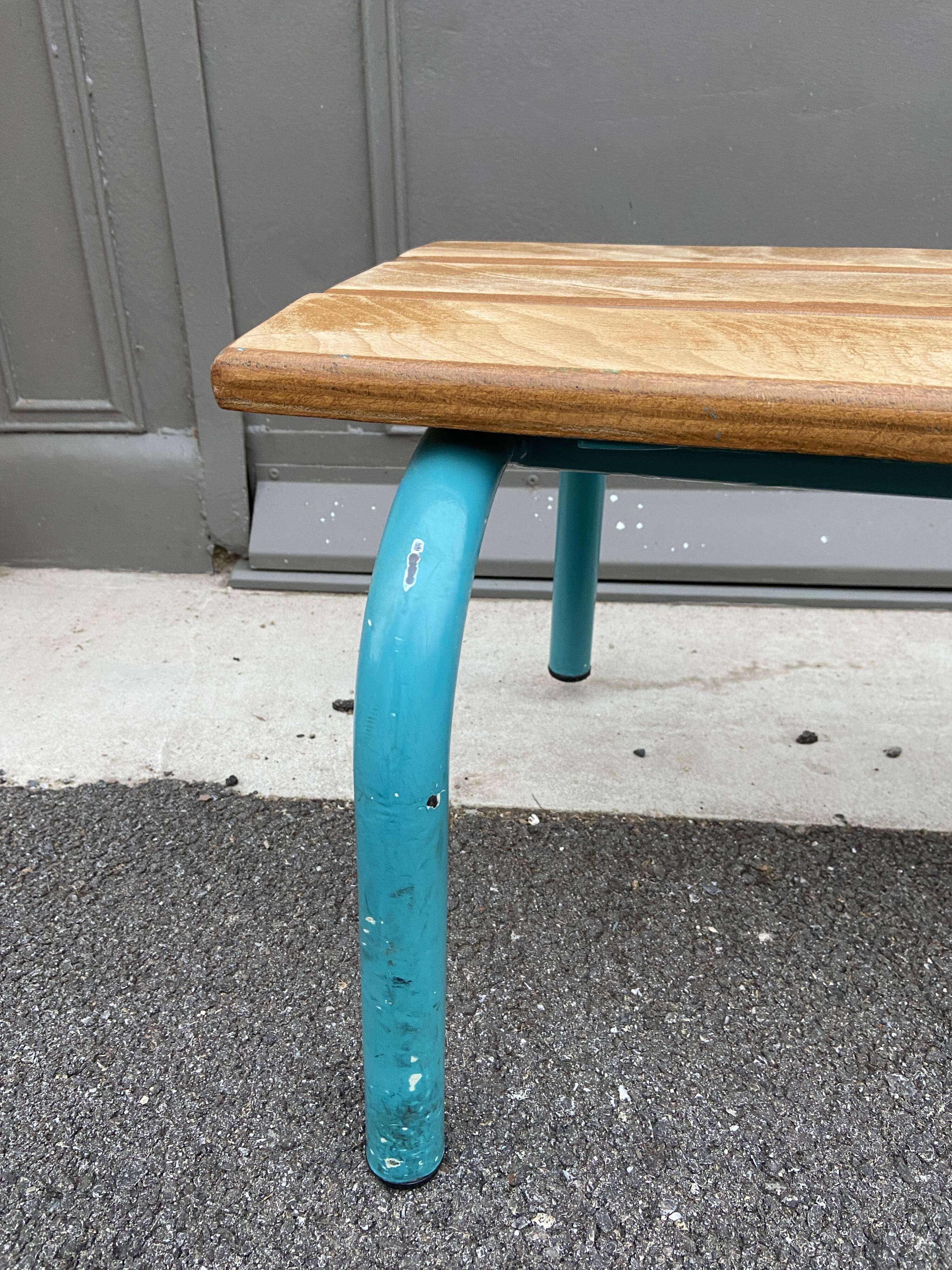 Industrial children's school bench Mullca 1960s